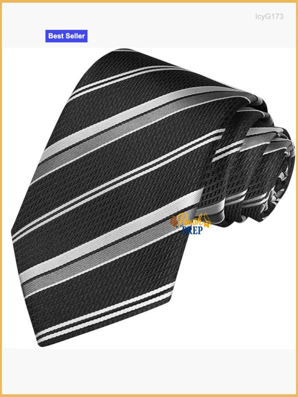 Classic Striped Necktie in Gift Box, Fine Jacquard Microfiber, 57" Length